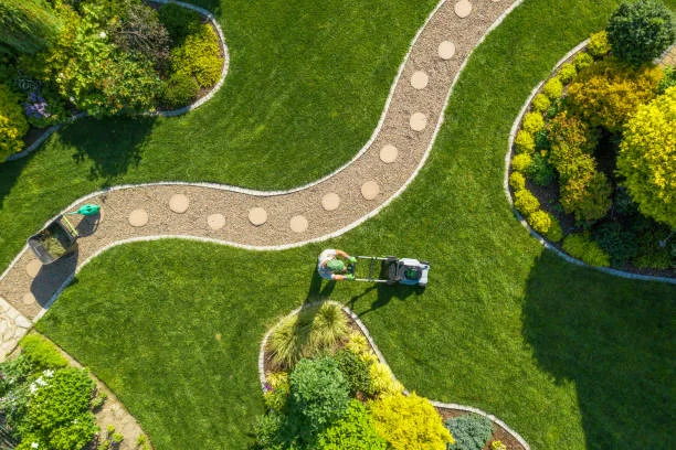 landscape design aerial view in Edmonton